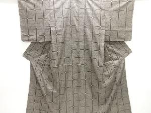 未使用品　麻の葉模様織り出し本場泥大島紬着物(5マルキ)